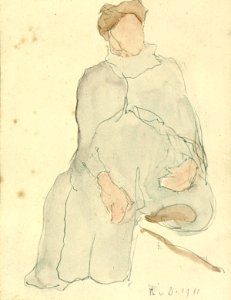 A Woman Sitting by Theo van Doesburg Centraal Museum AB4465
