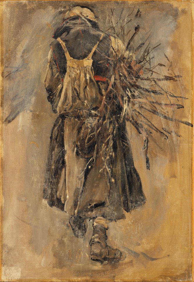 A Woman. Study for Sancta Simplicitas (Carl Gustaf Hellqvist) - Nationalmuseum - 20628
