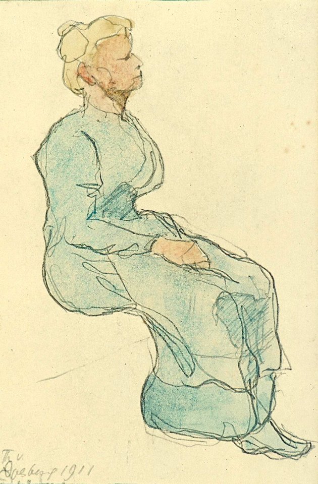 A Woman Sitting by Theo van Doesburg Centraal Museum AB4470