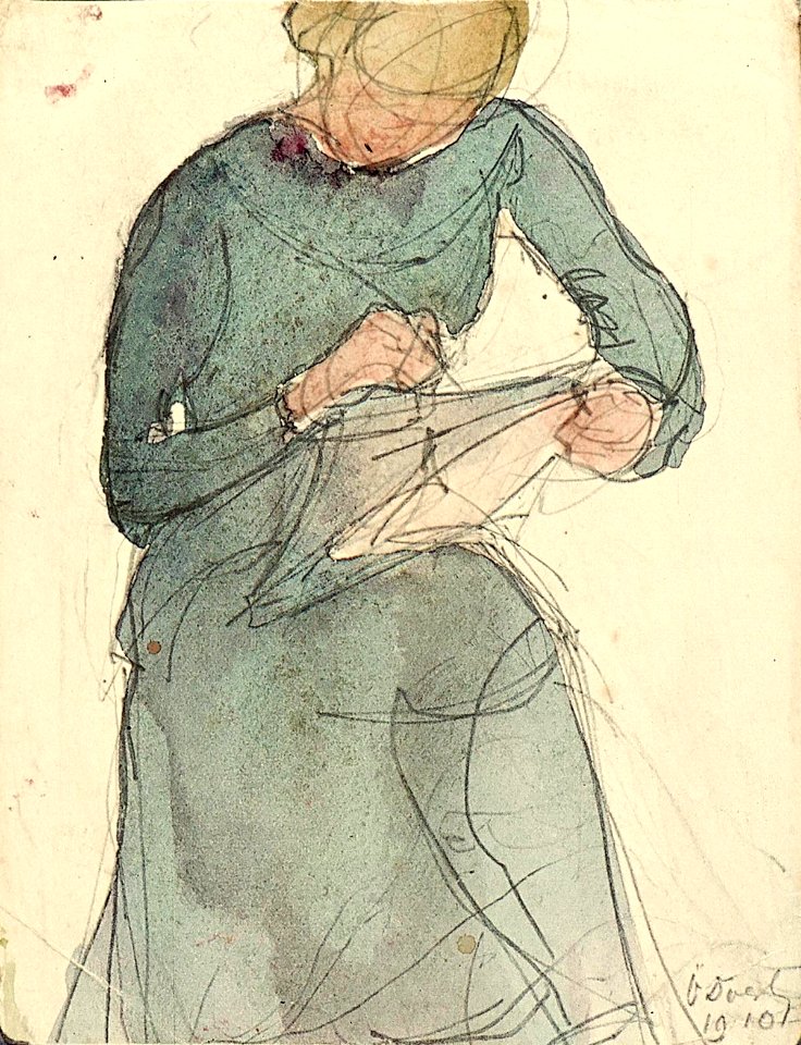 A Woman with a Drawing Board by Theo van Doesburg Centraal Museum AB4752