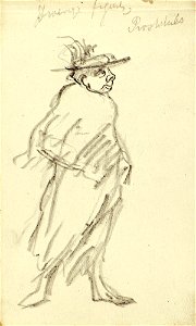 A Woman with a Hat Standing by Theo van Doesburg Centraal Museum AB4332