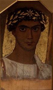 A young man in a gold wreath - Google Art Project