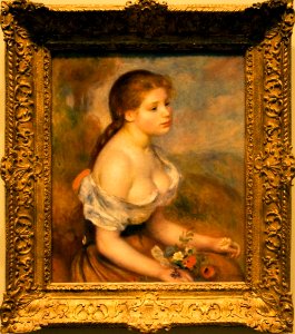 A Young Girl with Daisies