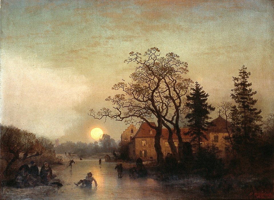 A. Achenbach - Winterlandschap - NK2911 - Cultural Heritage Agency of the Netherlands Art Collection