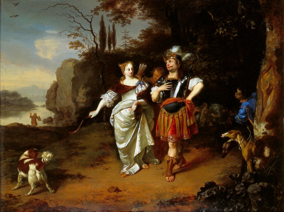 A. de Vois - Dido en Aeneas aan het jagen - B 1250 - Museum De Lakenhal