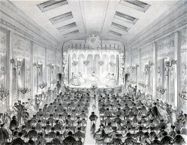 A. Belloguet, Salle des Folies-Belleville en 1869, Salle Desnoyer - NYPL Digital Collections