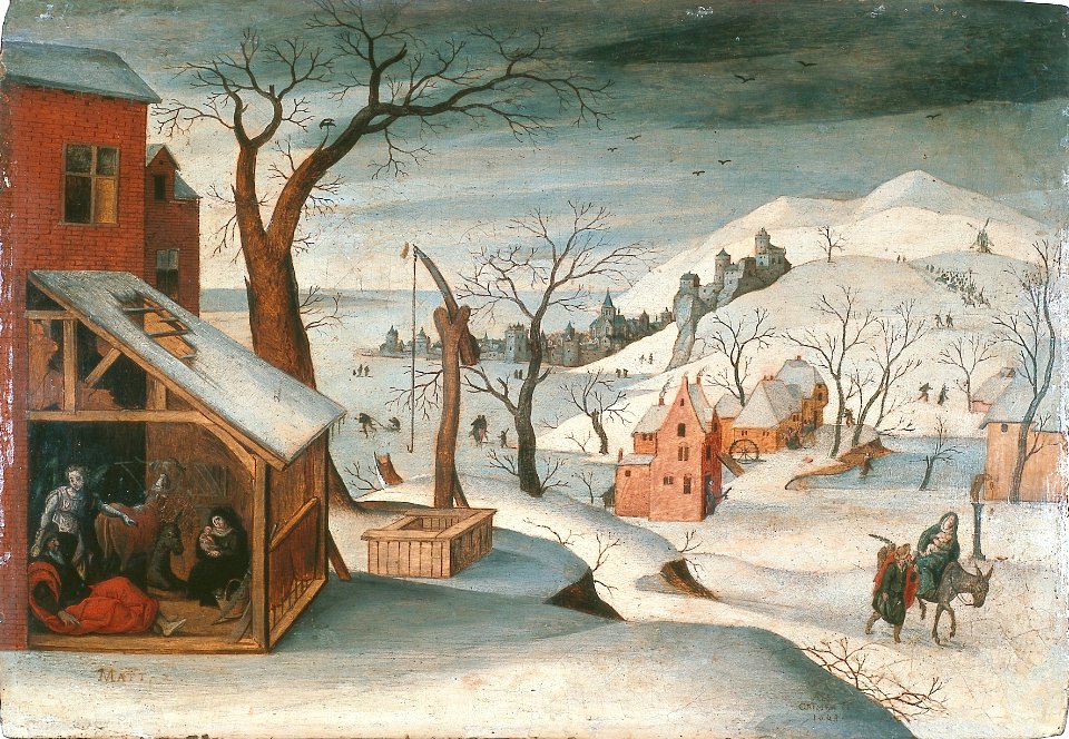 A. Grimmer - Winterlandschap met de vlucht naar Egypte - NK2648 - Noordbrabants Museum
