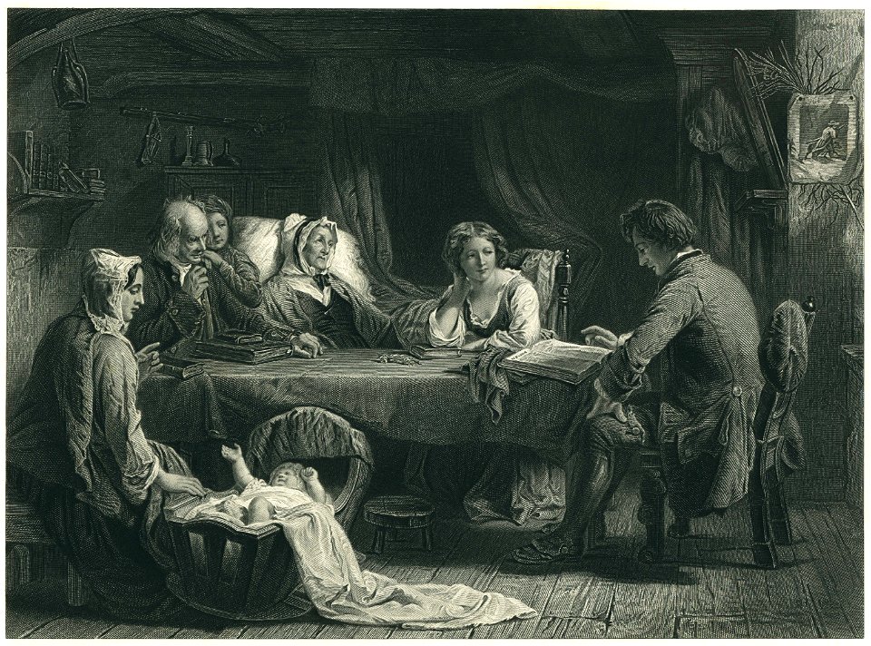 A. Johnston - La Vielle du Sabbat - Steel Engraving