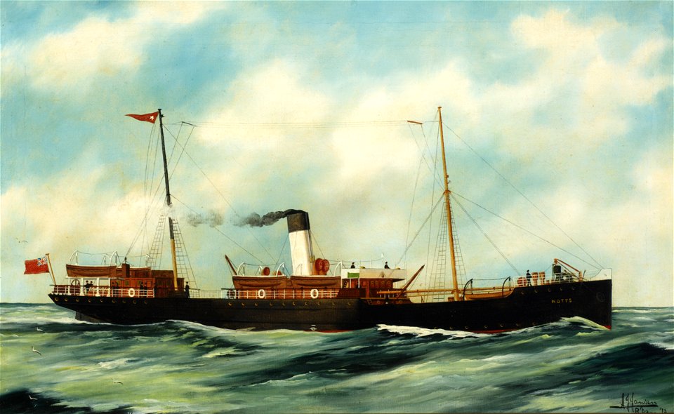 A. J. Jansen - The Steamship 'Notts' NMM NMMG BHC3523