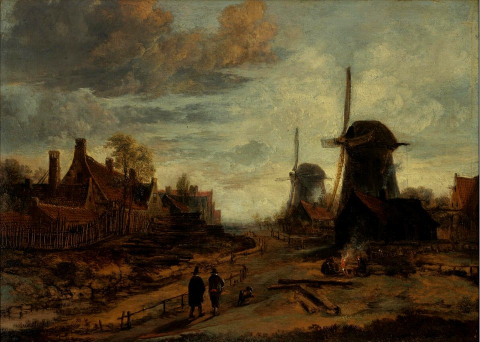 A. van der Neer - Molens in de avond - NK2668 - Museum Boijmans Van Beuningen
