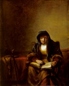 A. van Dijck - Oude vrouw met boek - B193 - Cultural Heritage Agency of the Netherlands Art Collection