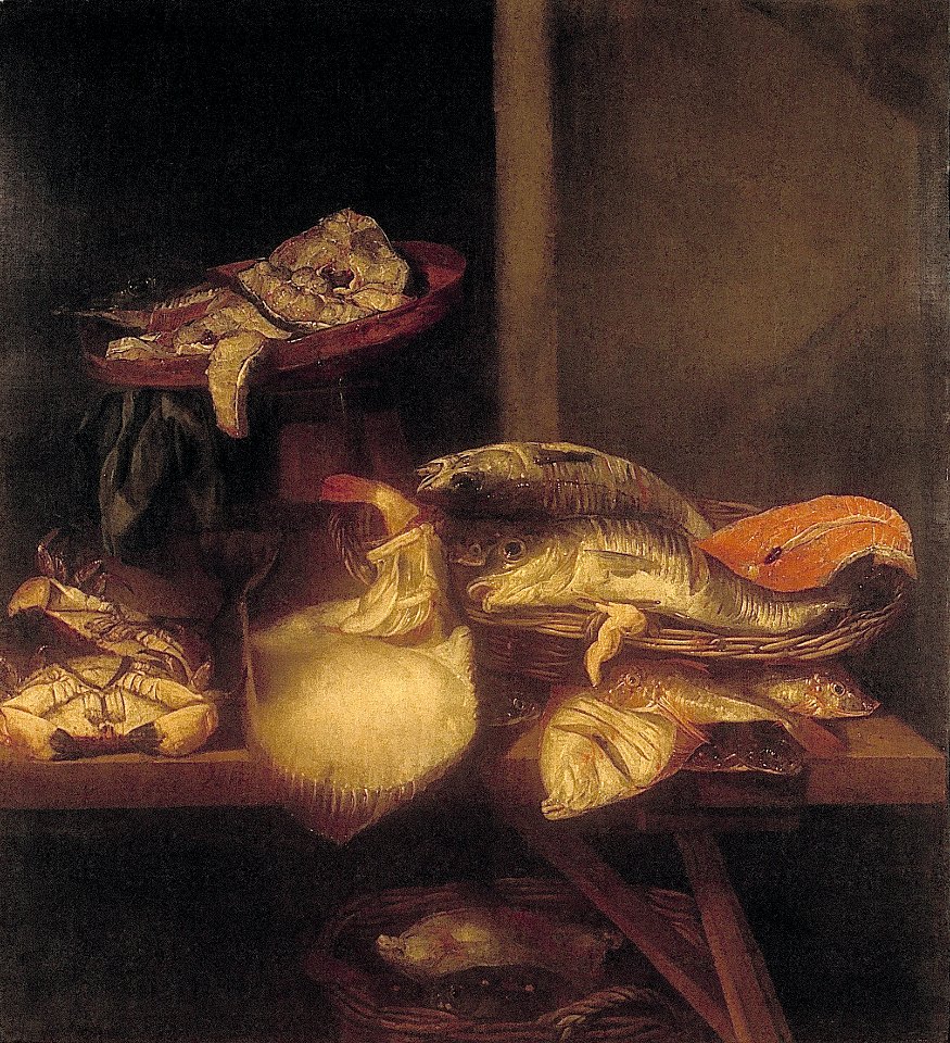 A. van Beyeren - Stilleven met vis op schragentafel - NK2483 - Cultural Heritage Agency of the Netherlands Art Collection