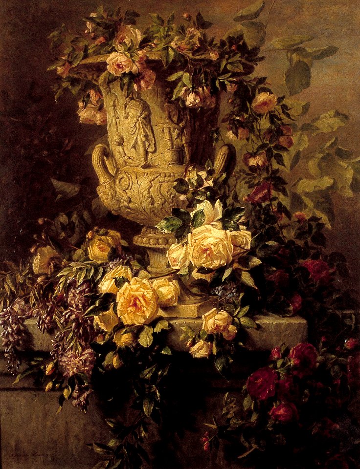 A.J. Haanen - De Zomer, stilleven met bloemen - B307 - Cultural Heritage Agency of the Netherlands Art Collection