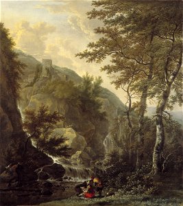 A.H. Verboom - Berglandschap met tekenaar - NK2684 - Museum De Lakenhal