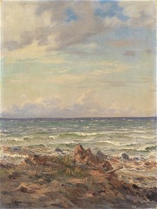 A.W. Boesen - Kystparti med stenet strand - KMS8471 - Statens Museum for Kunst