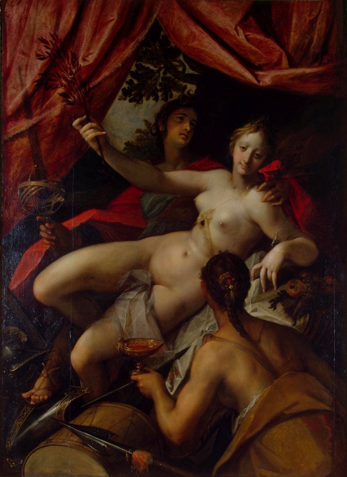 Hans von Aachen - Allegorie des Friedens, der Kunst und des Überflusses (1602, Ermitage)