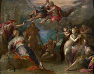 Hans von Aachen - The Amazement of the Gods (National Gallery, London). Free illustration for personal and commercial use.