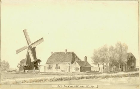 Aan de Vaart van Delfd naar Sluis 1827, Balthasar Jooss, SA Delft, inv.nr. 69444