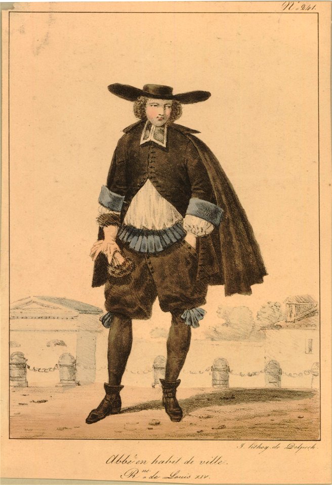 Abbe en habit de ville - Rne de Louis XIV (BM 1871,1209.2511)
