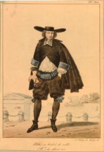Abbe en habit de ville - Rne de Louis XIV (BM 1871,1209.2511)