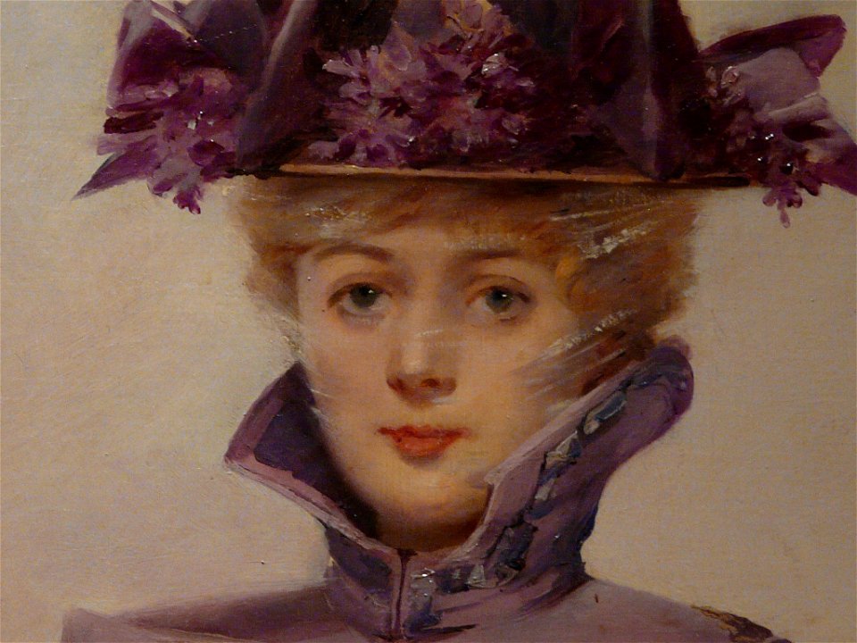 ABBEMA Louise,1894 - L'Elégante, Place de la Concorde à Paris - Detail 03