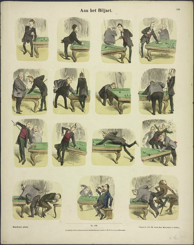 Aan het biljart-Catchpenny print-Borms 0090