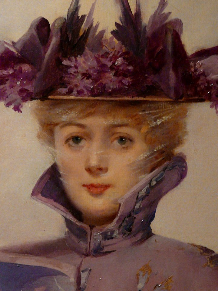 ABBEMA Louise,1894 - L'Elégante, Place de la Concorde à Paris - Detail 07