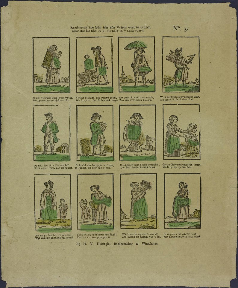 Aanschouwt hoe ieder hier zijn waren weet te pryzen-Catchpenny print-Borms 0834