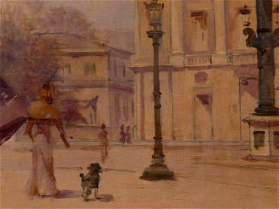 ABBEMA Louise,1894 - L'Elégante, Place de la Concorde à Paris - Detail 04