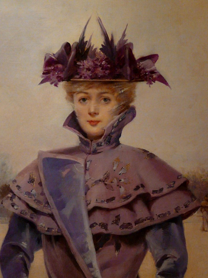 ABBEMA Louise,1894 - L'Elégante, Place de la Concorde à Paris - Detail 05