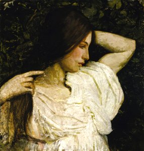 Abbott Handerson Thayer - Girl Arranging Her Hair - 1929.6.117 - Smithsonian American Art Museum