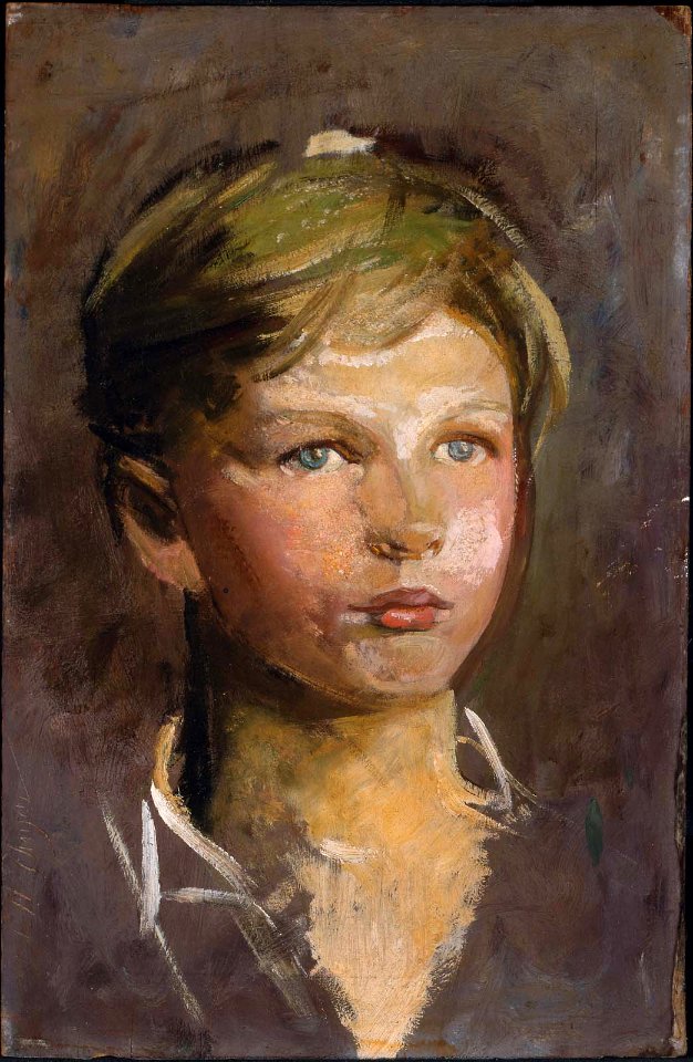 Abbott Handerson Thayer - Oil Sketch of a Young Boy - 1993.161 - Museum of Fine Arts