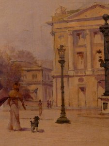 ABBEMA Louise,1894 - L'Elégante, Place de la Concorde à Paris - Detail 09