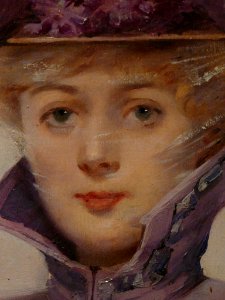 ABBEMA Louise,1894 - L'Elégante, Place de la Concorde à Paris - Detail 08
