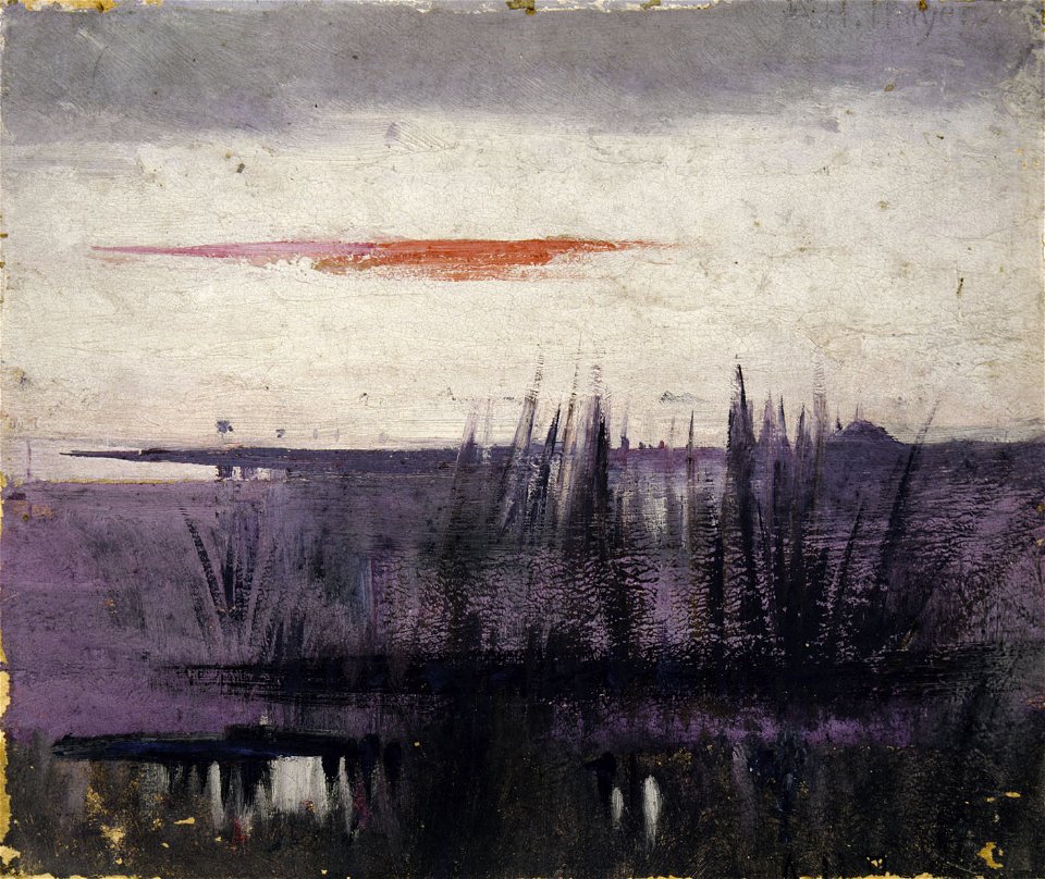Abbott Handerson Thayer - The Sky Simulated by White Flamingoes study for book, Concealing Coloration in the Animal Kingdom - 1950.2.3 - Smithsonian American Art Museum
