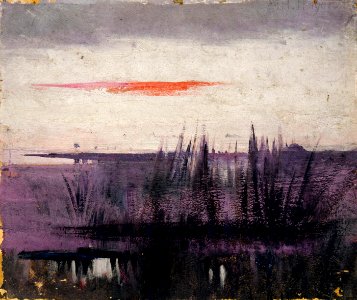 Abbott Handerson Thayer - The Sky Simulated by White Flamingoes study for book, Concealing Coloration in the Animal Kingdom - 1950.2.3 - Smithsonian American Art Museum