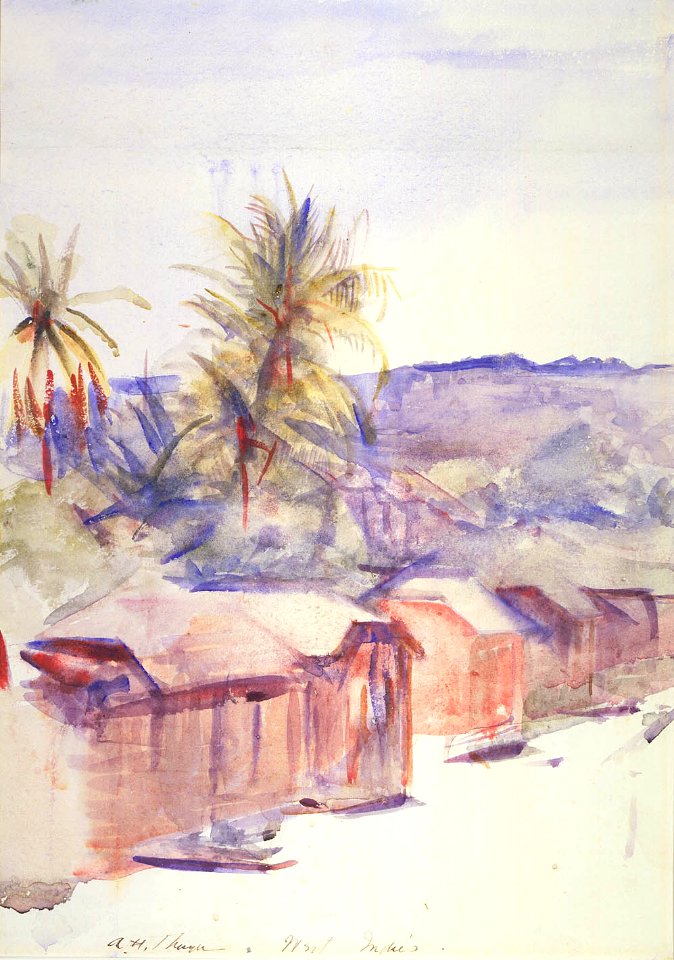 Abbott Handerson Thayer - Village Street, Dominica - 1929.6.130 - Smithsonian American Art Museum