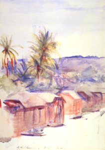 Abbott Handerson Thayer - Village Street, Dominica - 1929.6.130 - Smithsonian American Art Museum