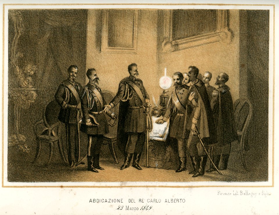 Abdicazione del re Carlo Alberto