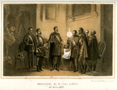 Abdicazione del re Carlo Alberto