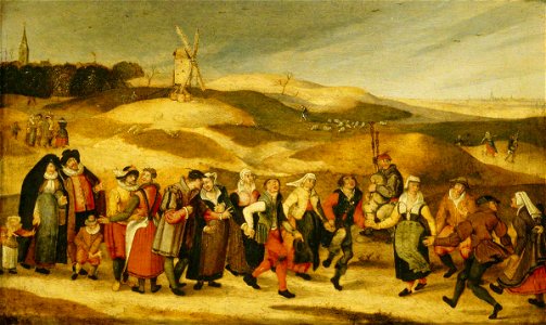 Abel Grimmer (c.1570-c.1619) - Peasants Dancing - 446756 - National Trust