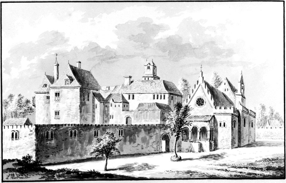 Abdij te Loosduinen, circa 1725