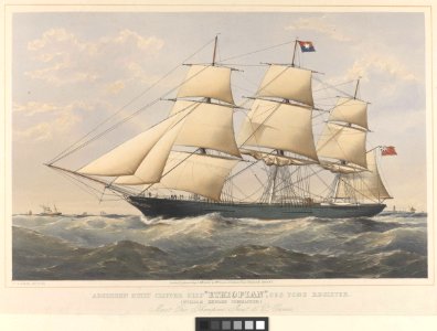 Aberdeen Built Clipper Ship Ethiopian 838 Tons Register RMG py0685