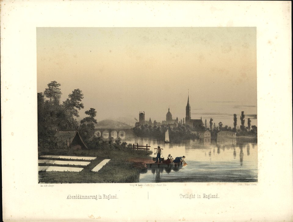 Abenddämmerung in England, objectnr A 58769