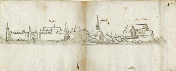 Abensberg Stadtansicht - Philipp Apian