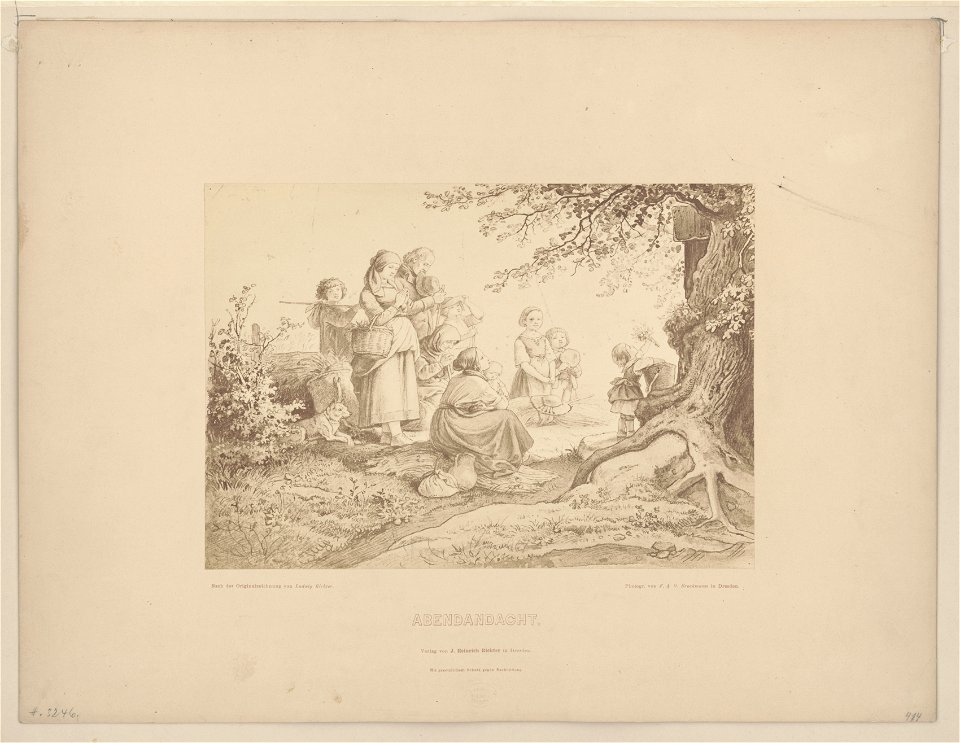 Abendandacht - nach der Originalzeichnung von Ludwig Richter ; photogr. von F. & O. Brockmann in Dresden. LCCN2017650348
