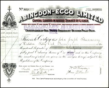 Abingdon-Ecco 1914