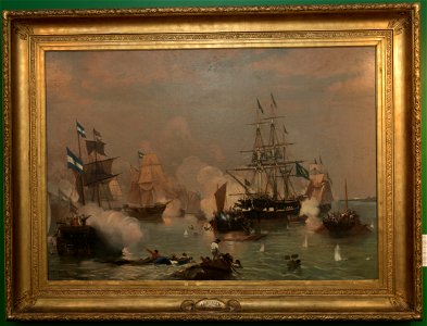Abordagem da corveta Maceió e da escuna Dois de Dezembro, da coleção Museu Histórico Nacional