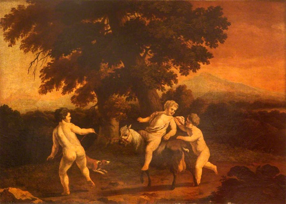 Abraham Begeyn (1637-1638-1697) - Landscape with Three Naked Boys, One Riding a Goat - 1140167 - National Trust