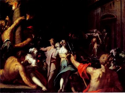 Abraham Bloemaert - Judith toont het hoofd van Holofernes aan het volk (Judith 19) - 1583 - Städel Museum